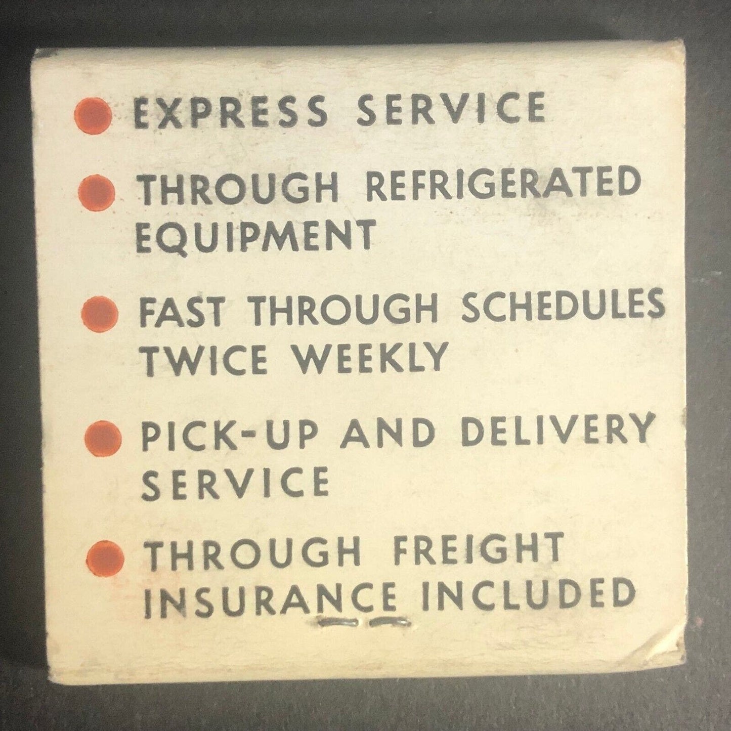 Alaska Freight Lines c1940's-50's 21-Strike FEATURE Matchbook VGC Very Scarce