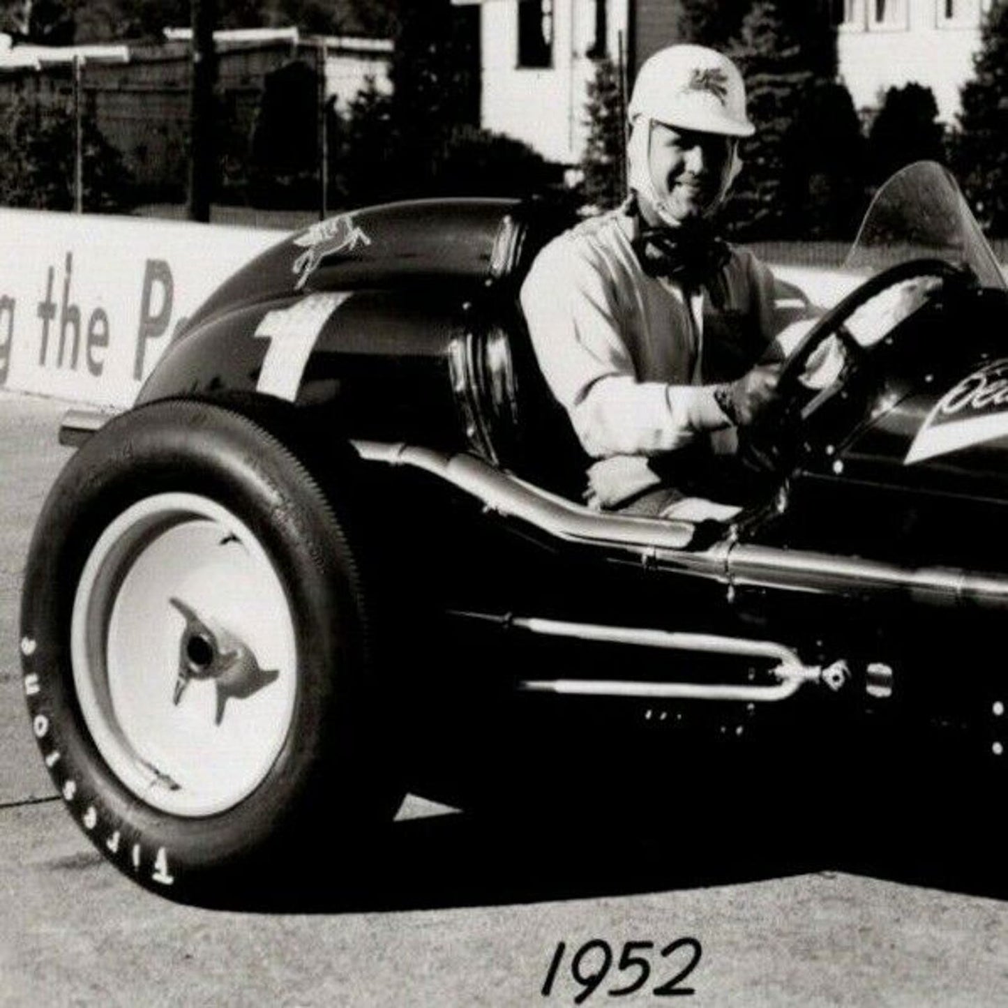 Indy 500 RPPC Postcard "1952 Duane Carter" Official Race Photo Unposted VGC