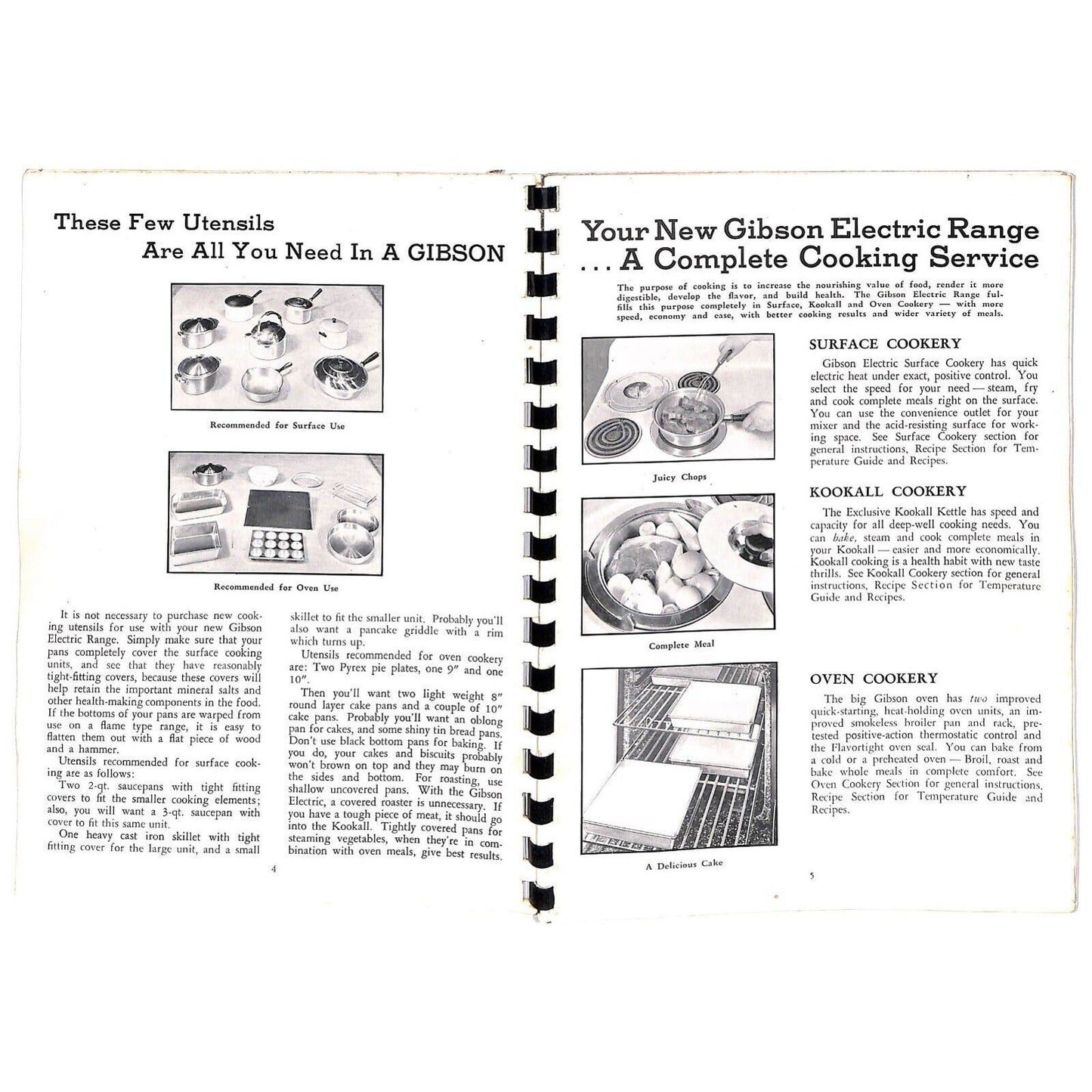 Gibson Refrigerator "Cooking the Modern Way" Recipe Book 1946 66pp
