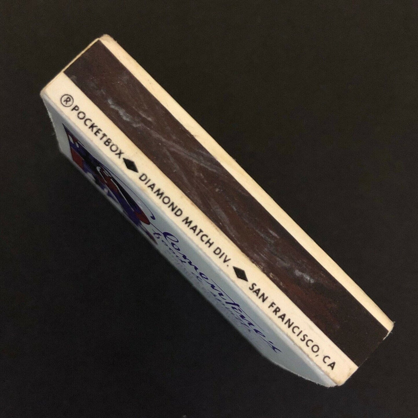 c1970's-80's Vintage Wooden Matchbox Matchbook Clementine's Palo Alto, CA