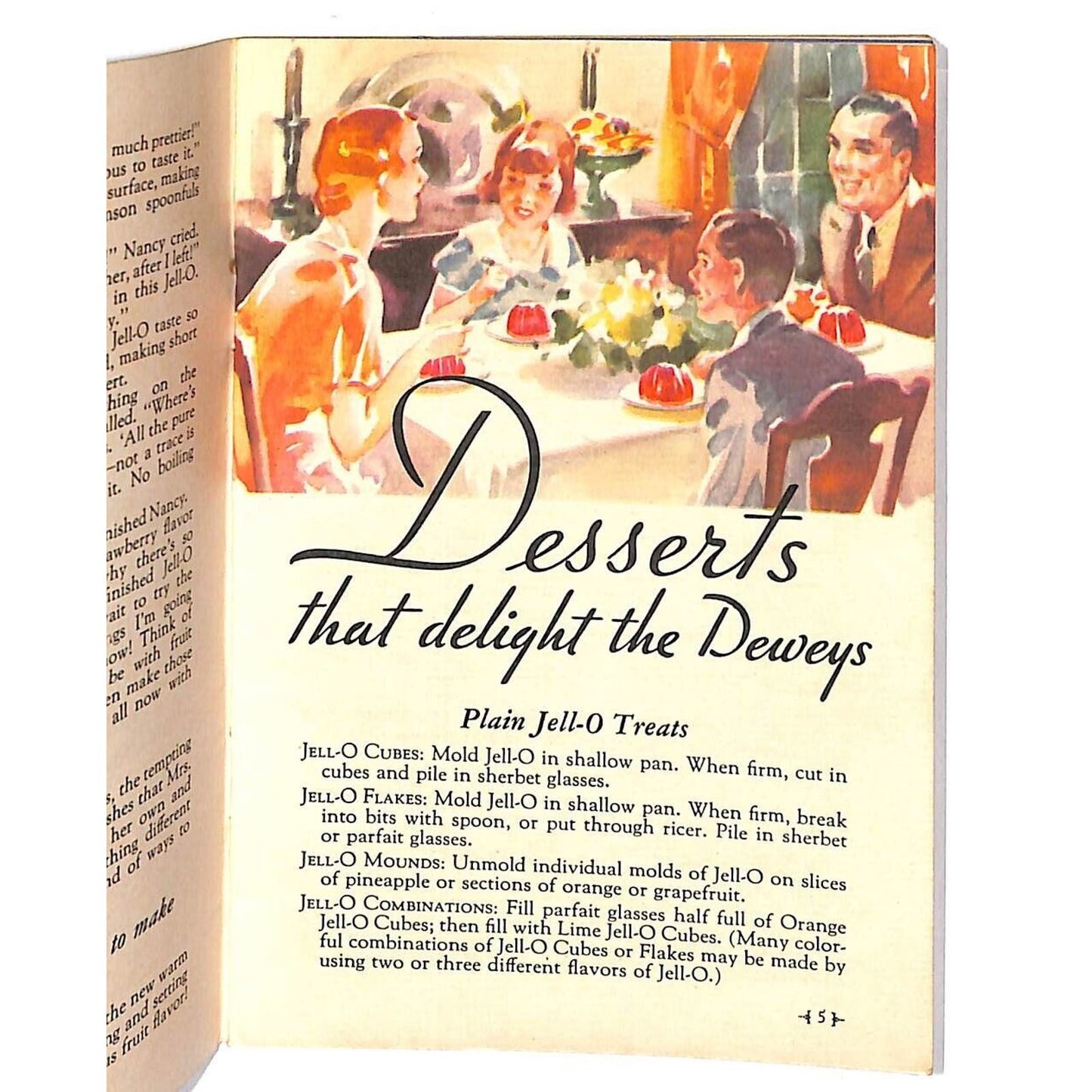 Jell-O Recipe Booklet "What Mrs. Dewey Did" 48 Fascinating New 1933 23pp.