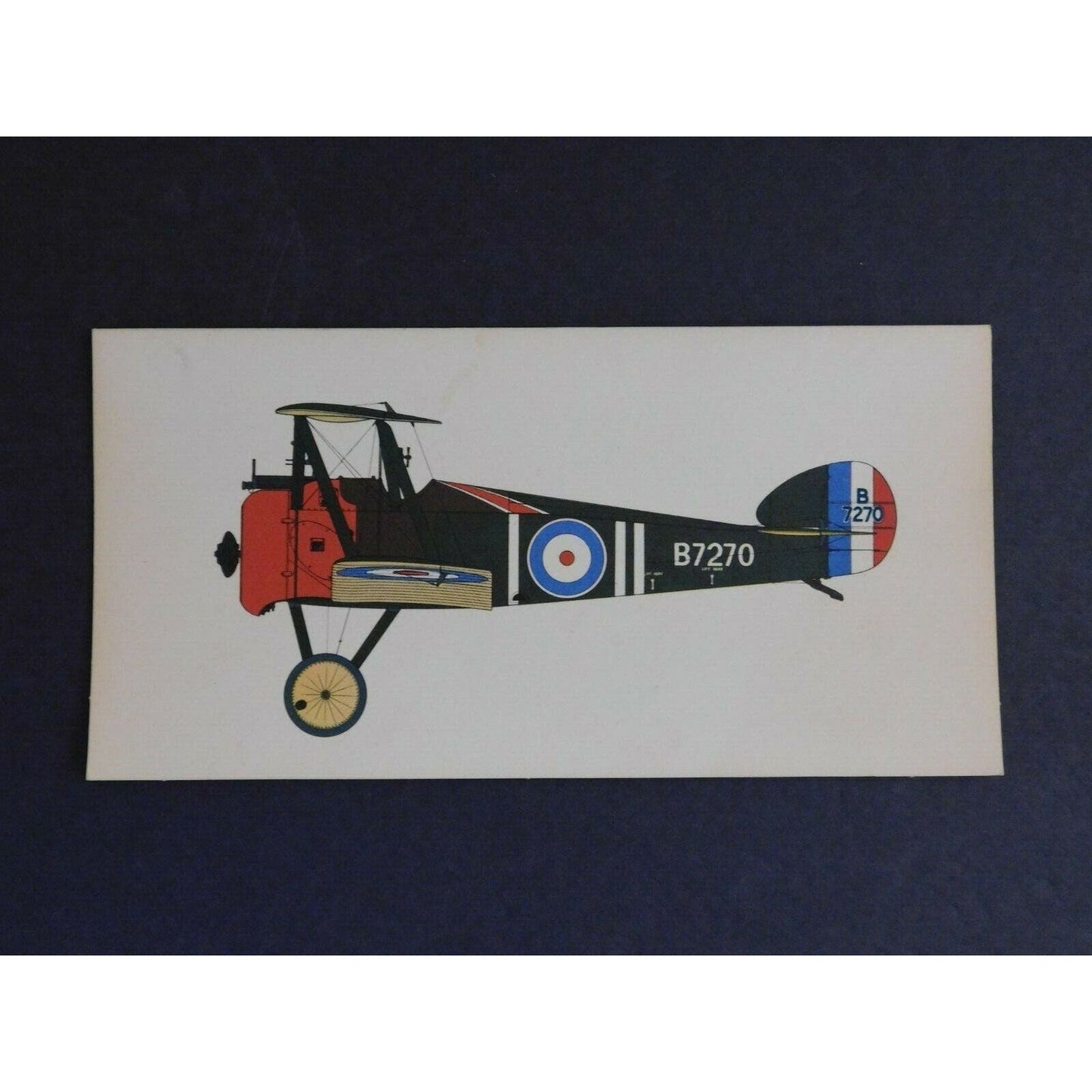 Hugh Evelyn "Best Wishes" Card Drawn by Roy Cross - 1917 Sopwith Camel - c1962?