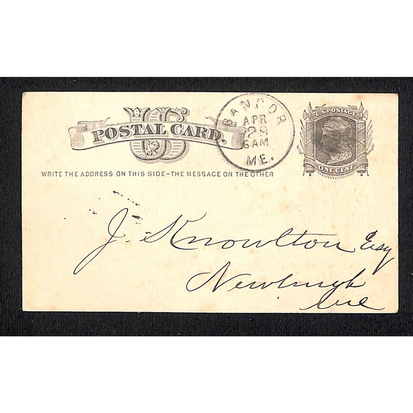 Bangor, ME Wheelwright, Clark & Co. c1900 Clothing Advertising Postal Card VGC