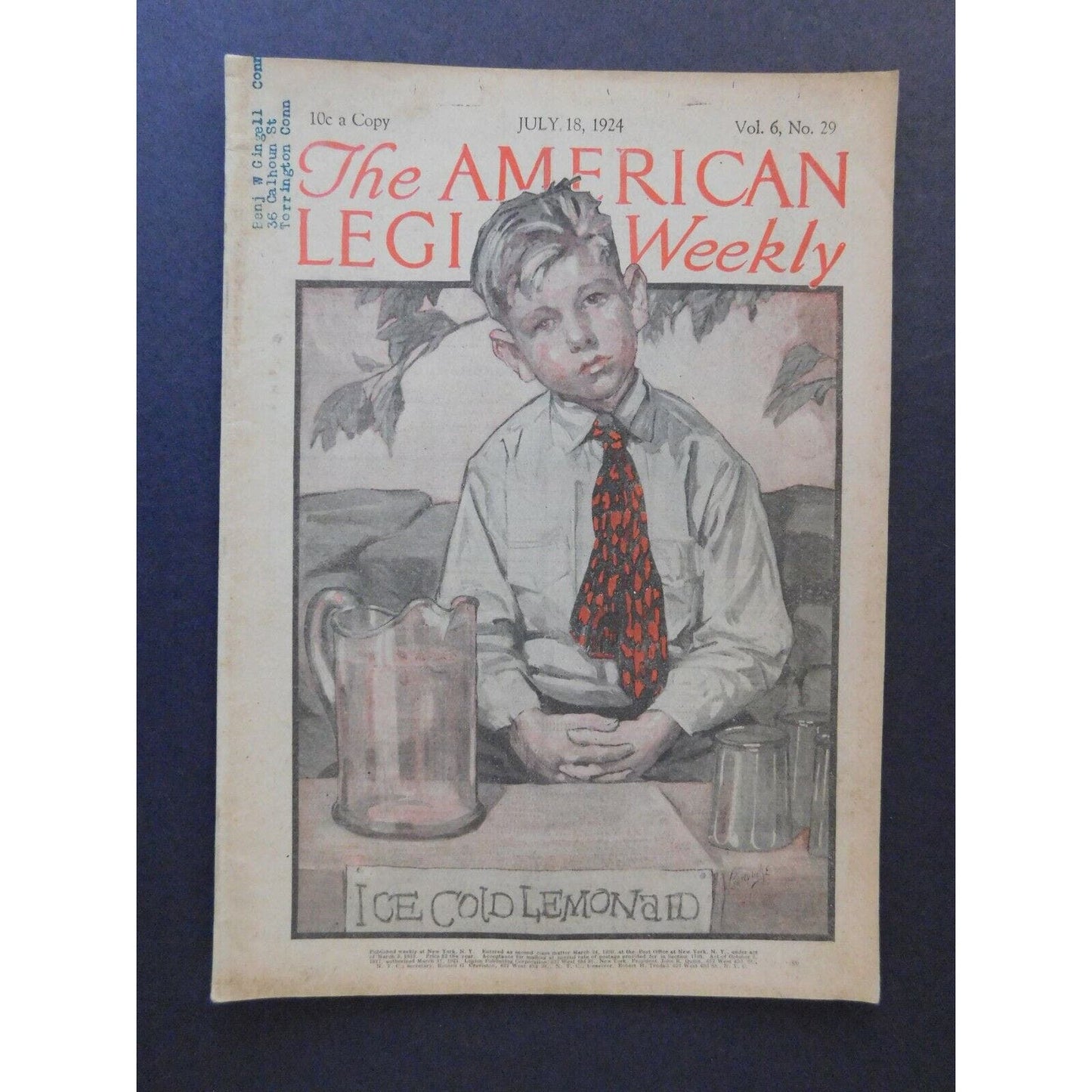 "The American Legion Weekly" July 18 1924 - 22 pgs.