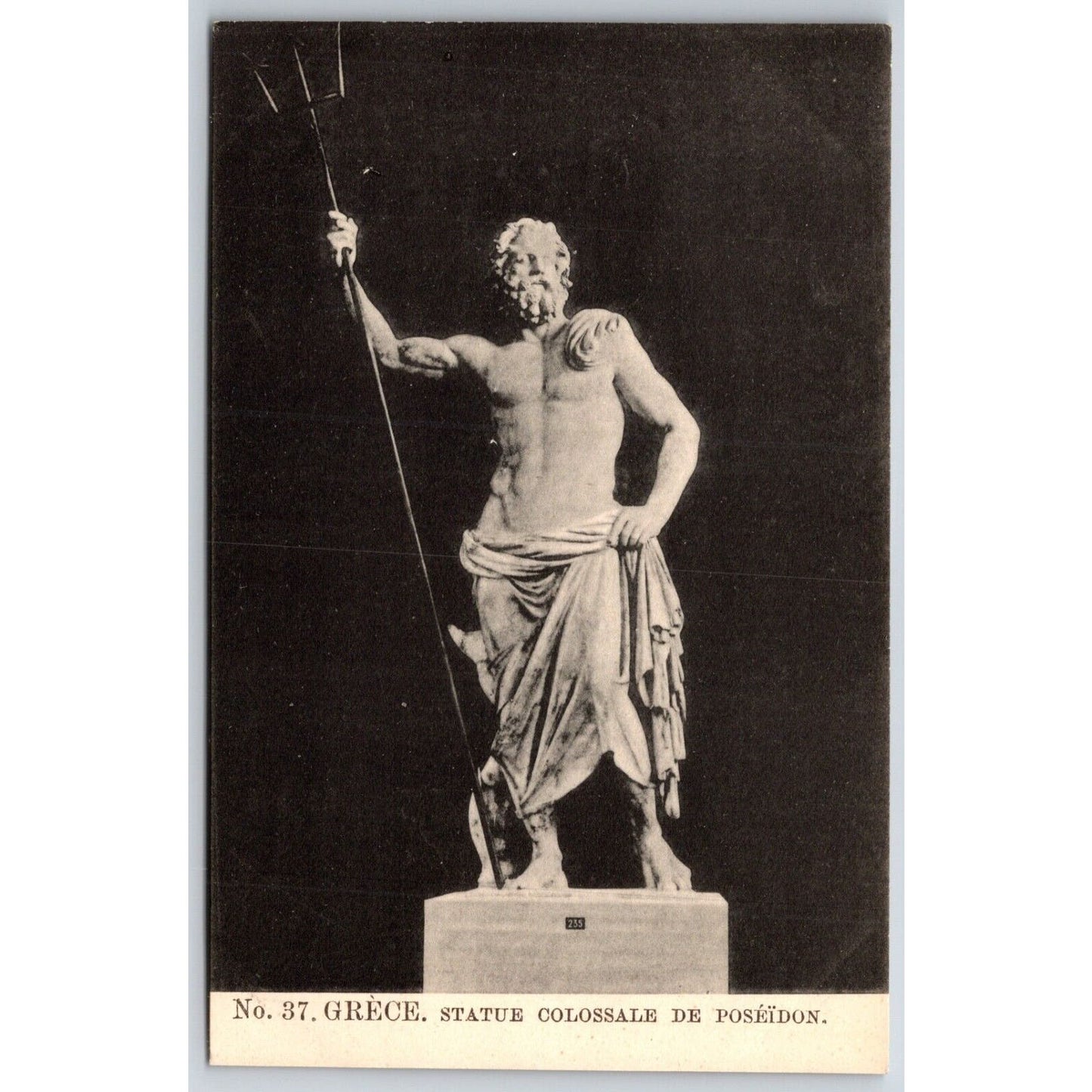 Greek Postcard Colossal Statue of Poseidon RPPC 1901-1907 NP VGC