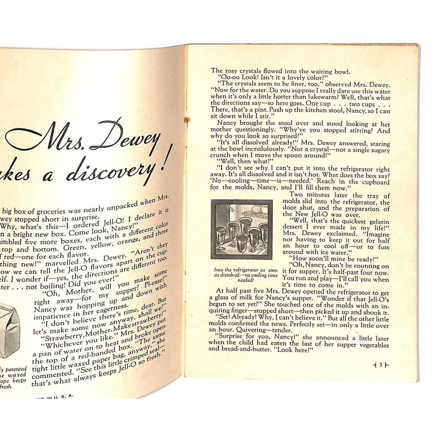 Jell-O Recipe Booklet "What Mrs. Dewey Did" 48 Fascinating New 1933 23pp.