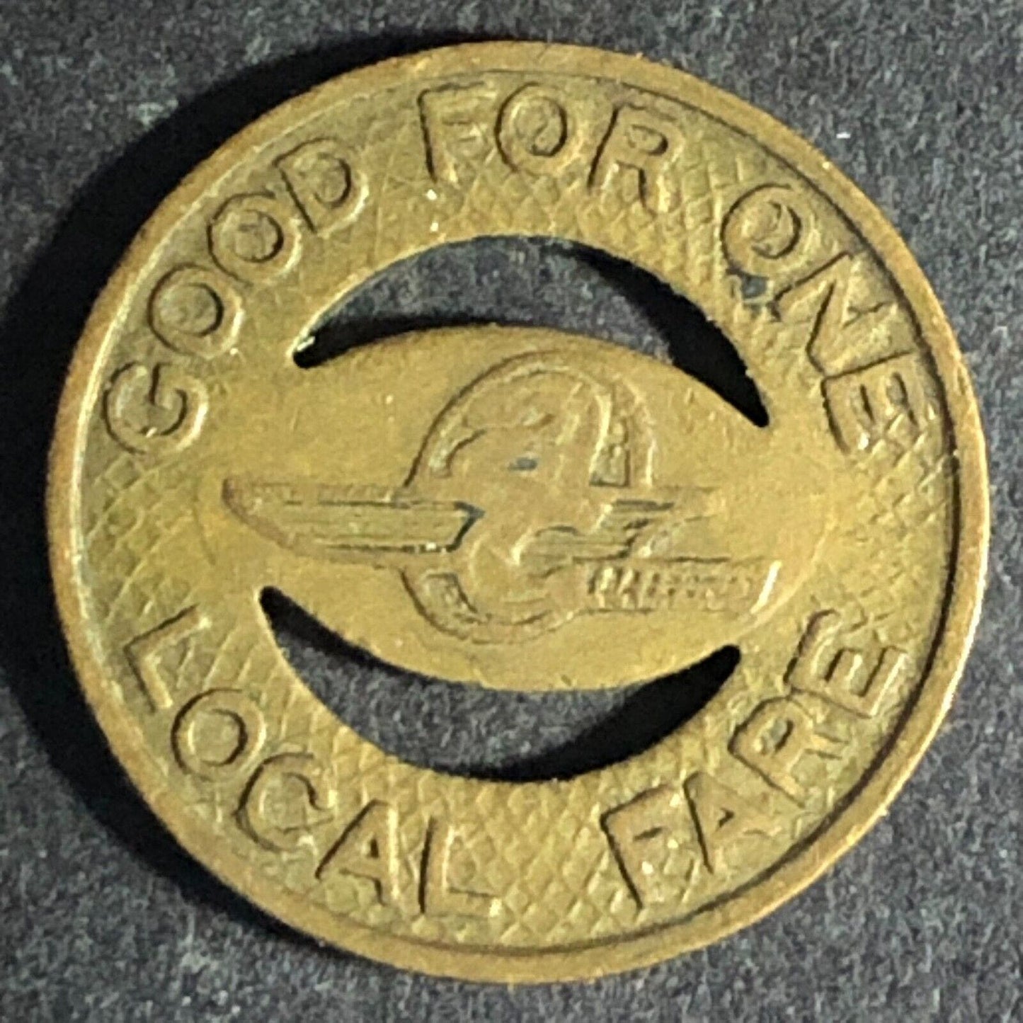 Alameda Contra Costa Transit District CA 1961 Brass G/F Local Fare Token 16.45mm