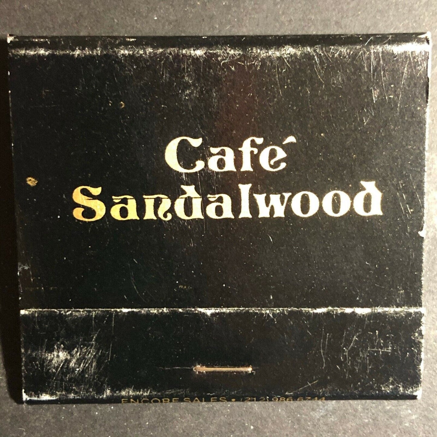Vintage 1970's-80's Full Matchbook "Cafe Sandalwood"