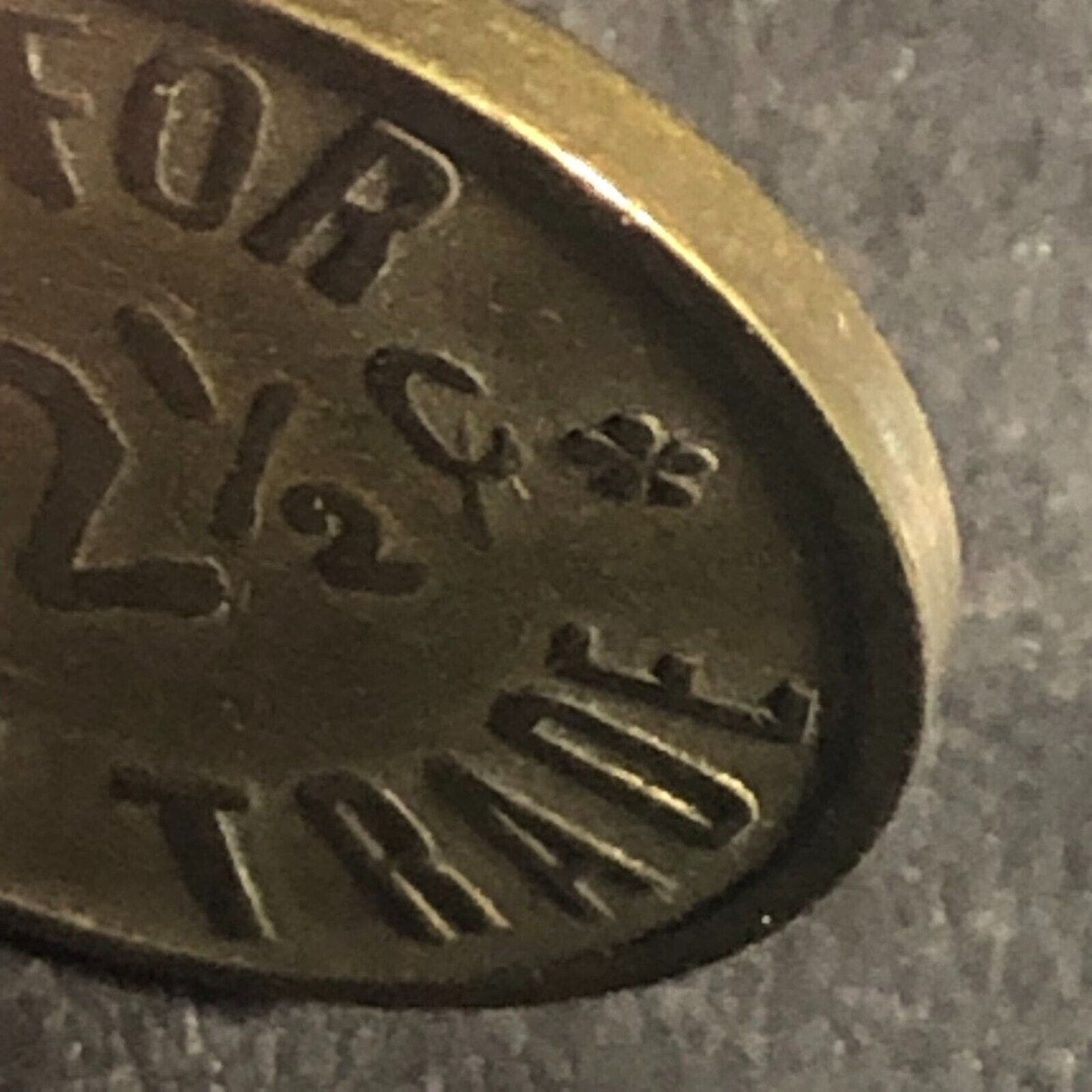 Le Roy Cigar Co. (Salt Lake City) G/F 12½¢ In Trade Brass Token c1906 Scarce