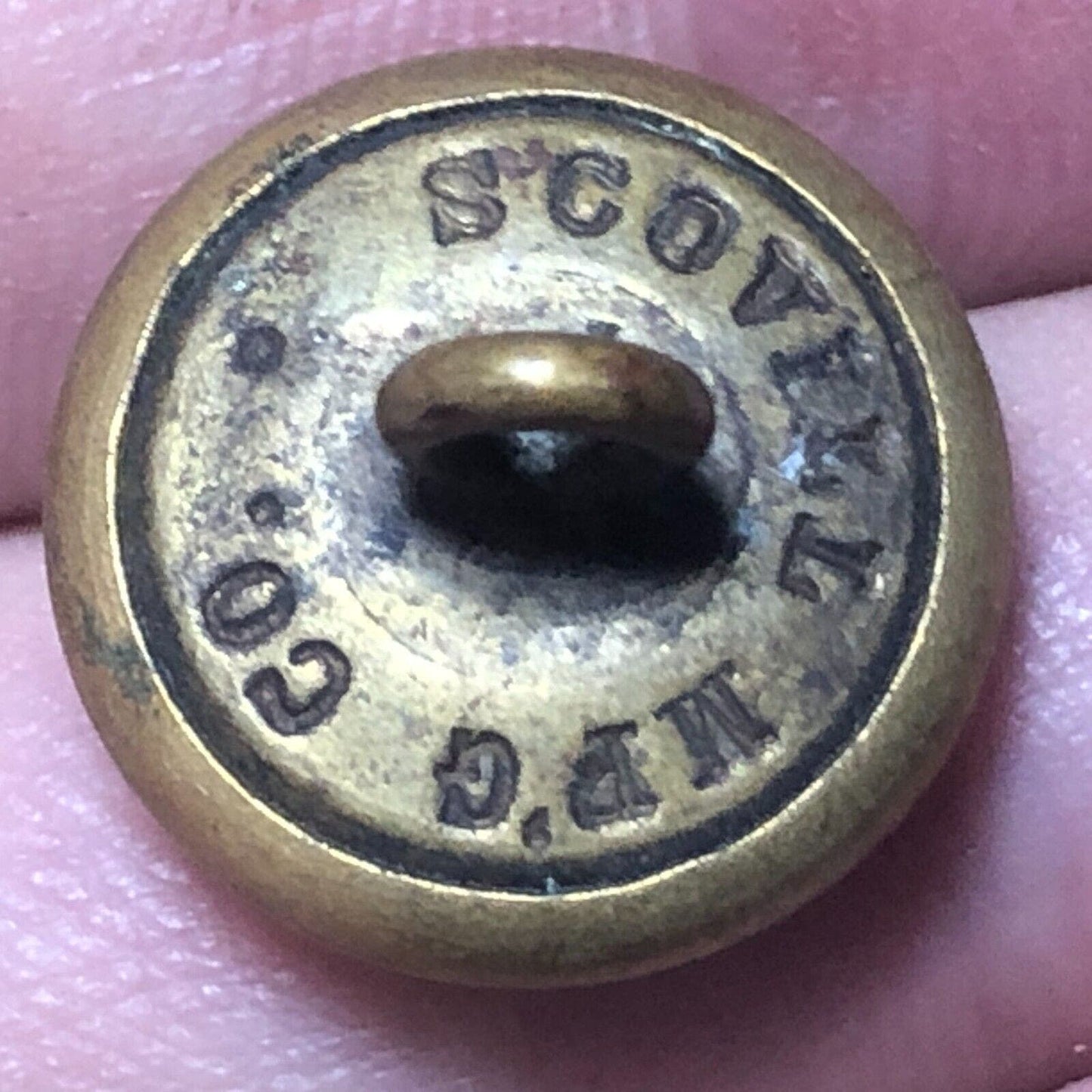 Lackawanna Railroad Brass Uniform Button 1/2" Convex - Scovill