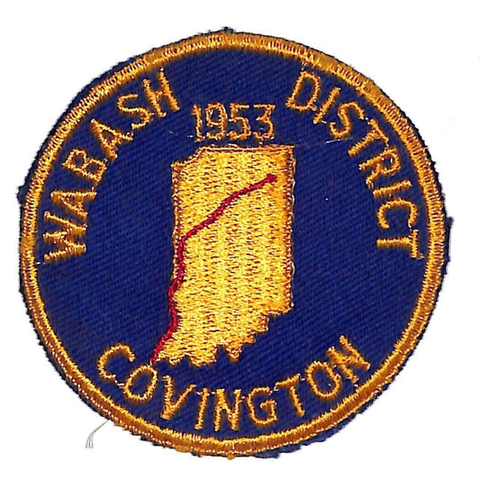 BSA Patch Wabash District Covington 1953 Boy Scouts - Scarce