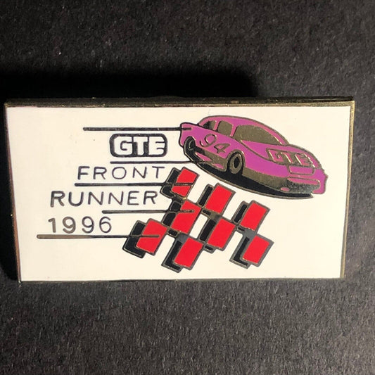 1996 Indy 500 GTE Front Runner Sponsor Enameled Lapel Hat Pin NOS Scarce