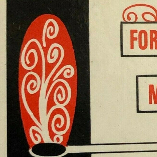c1960's-70's Wooden Matchbox Matchbook - "For Our Matchless Friends" - White