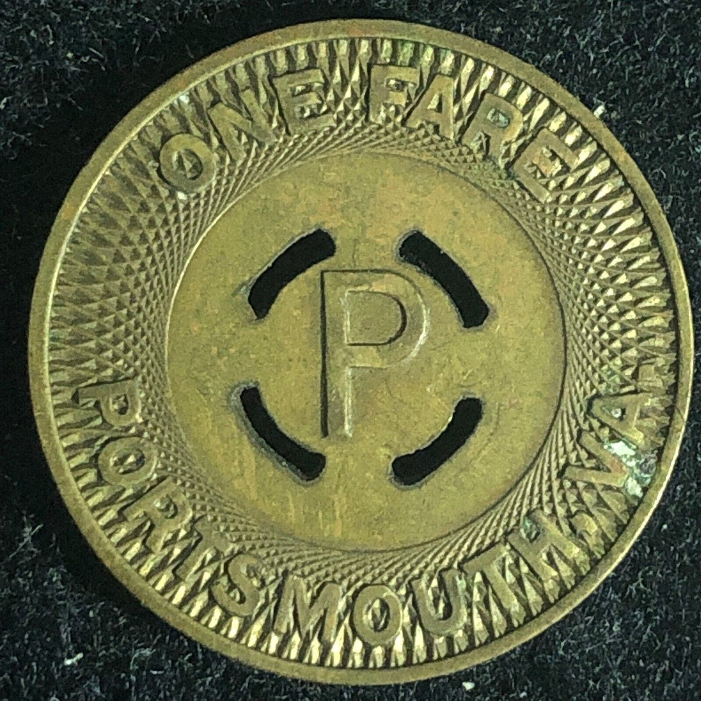 Portsmouth Transit Company One Fare Transit Token 23mm