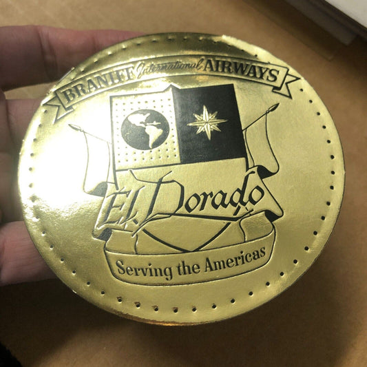 Braniff International Airways "El Dorado" Foil c1960's Gum Airline Label VGC