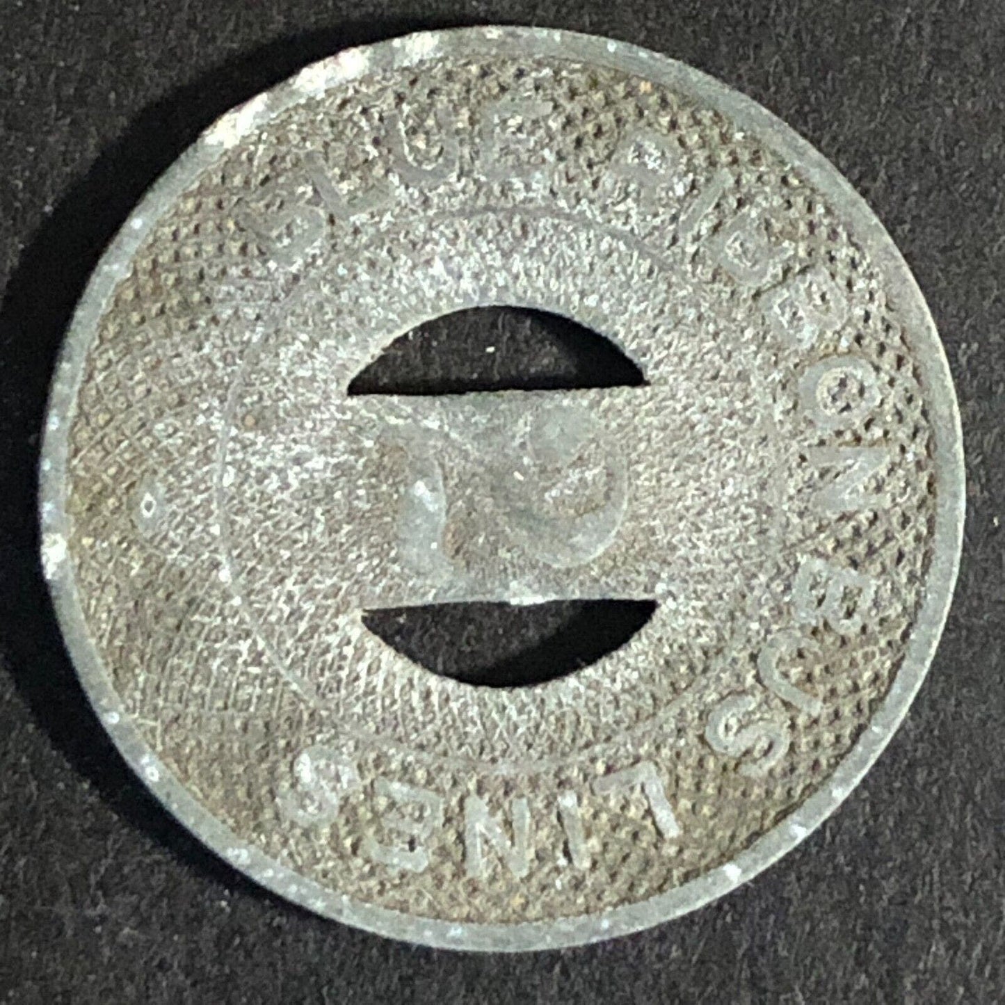 Blue Ribbon Bus Lines (Ashland, KY) Zinc G/F One Full Fare Zone Two Token 23mm