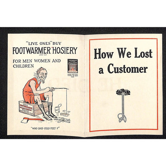 Hampden Corner, ME Amos W. Knowlton* 1915 Footwarmer Hosiery Letterhead Pamphlet
