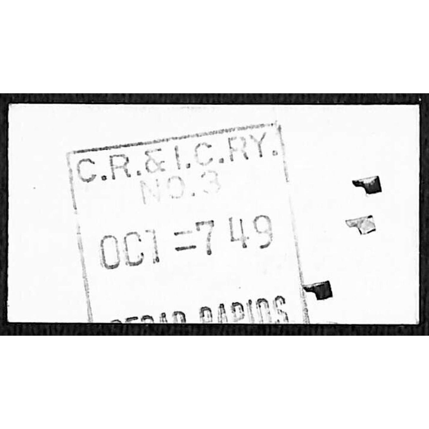 Cedar Rapids and Iowa City Ry 1949 Railroad Ticket to Cou Falls #8573 Scarce