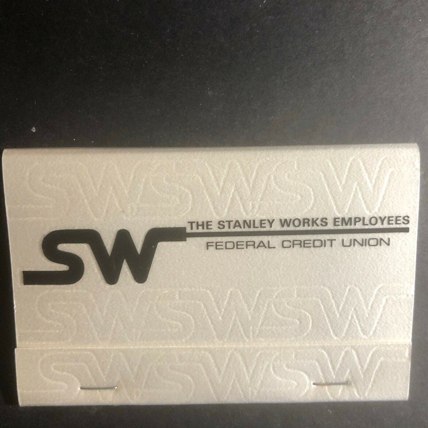 1980's Full Decorative Matchbook - "Stanley Works Employee FCU New Britain, CT