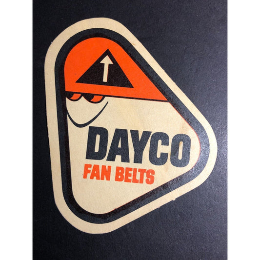 Dayco Fan Belts Auto Racing Small Sticker 2 3/4" x 3 1/4" c1970 NOS