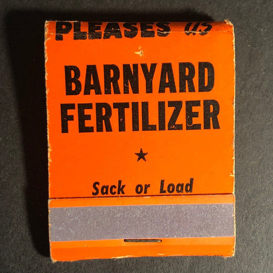 Barnyard Fertilizer "AXminster 6-2560" Matchbook c1940's 20-Strike Scarce
