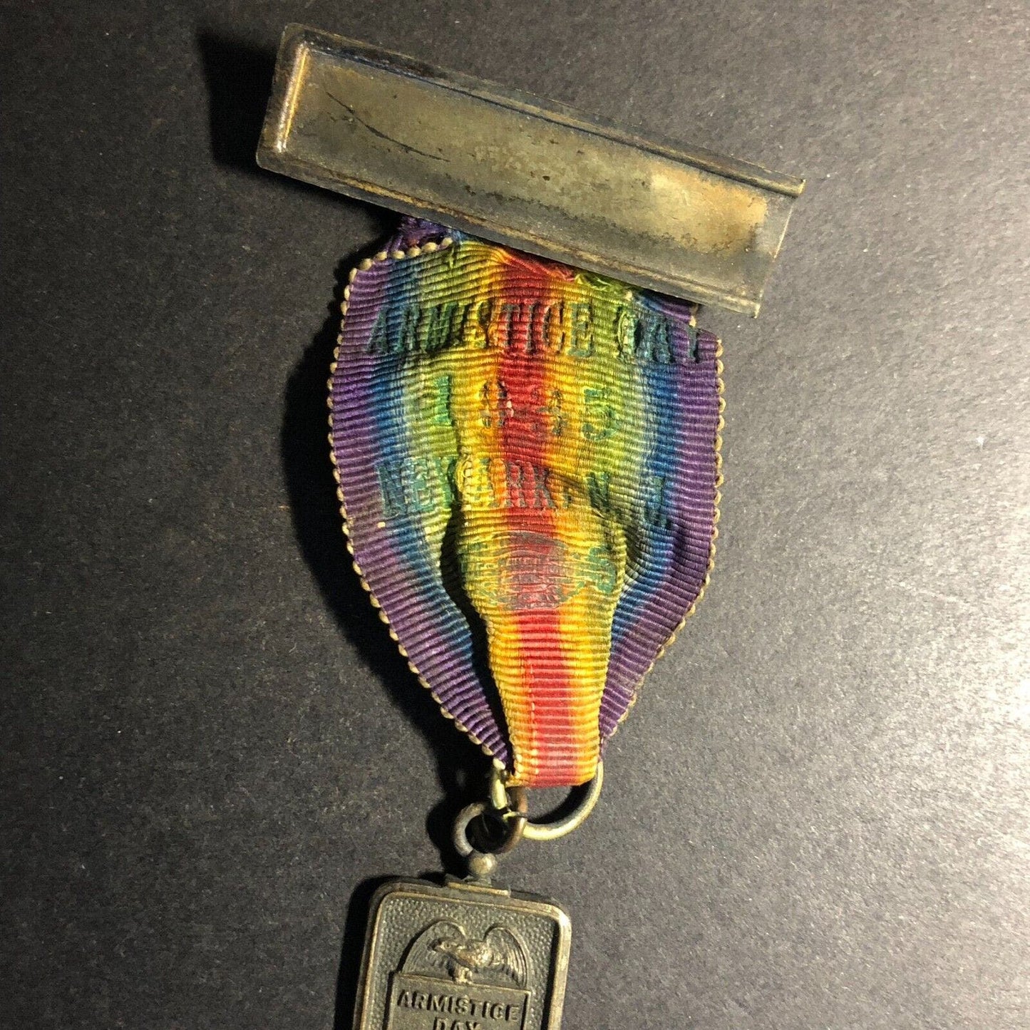 Vintage 1939 Armistice Day Newark, NJ Ribbon - Incomplete
