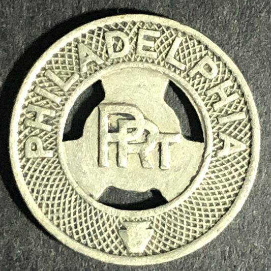 c1940's Brass Good For One Fare Transit Token Philadelphia PTC 16mm (1857)