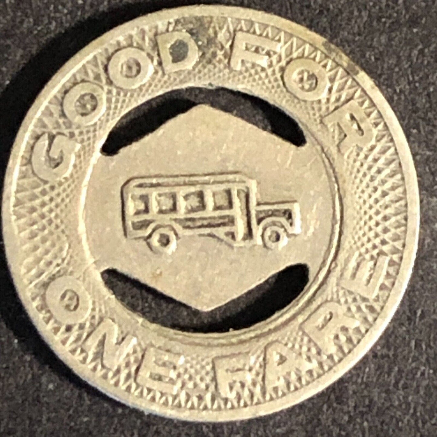 Williamsport Trans. Co. (PA) WM G/F One Fare Token c1933 16mm