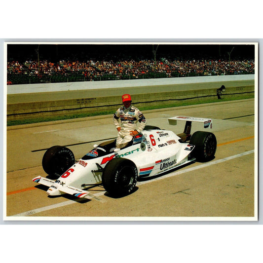 c1988 Indy 500 - Mario Andretti - Motor Speedway NOS 4" x 5 3/4" Postcard