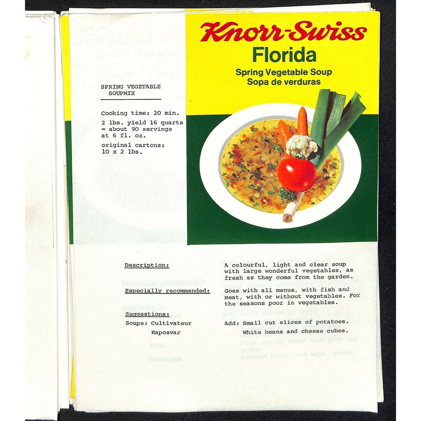 Knorr-Swiss Imported Food Service - Company Binder of 30+ Labels on Spec Sheets