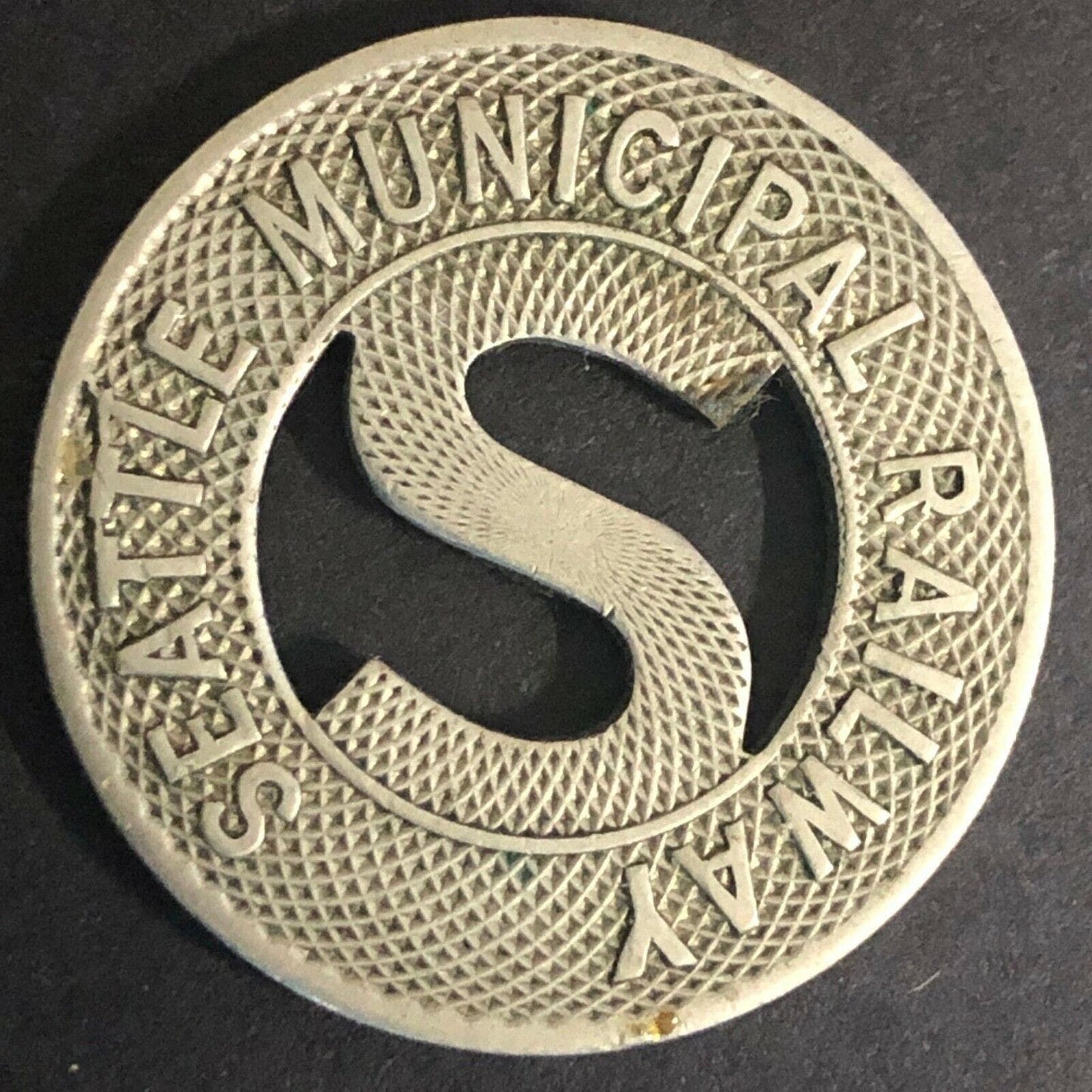 Vintage 23mm Seattle Municipal Railway "Student Ticket" Brass Token