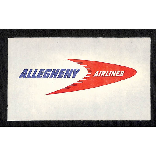Allegheny Airlines Gum Label Luggage Baggage c1953-60 Scarce