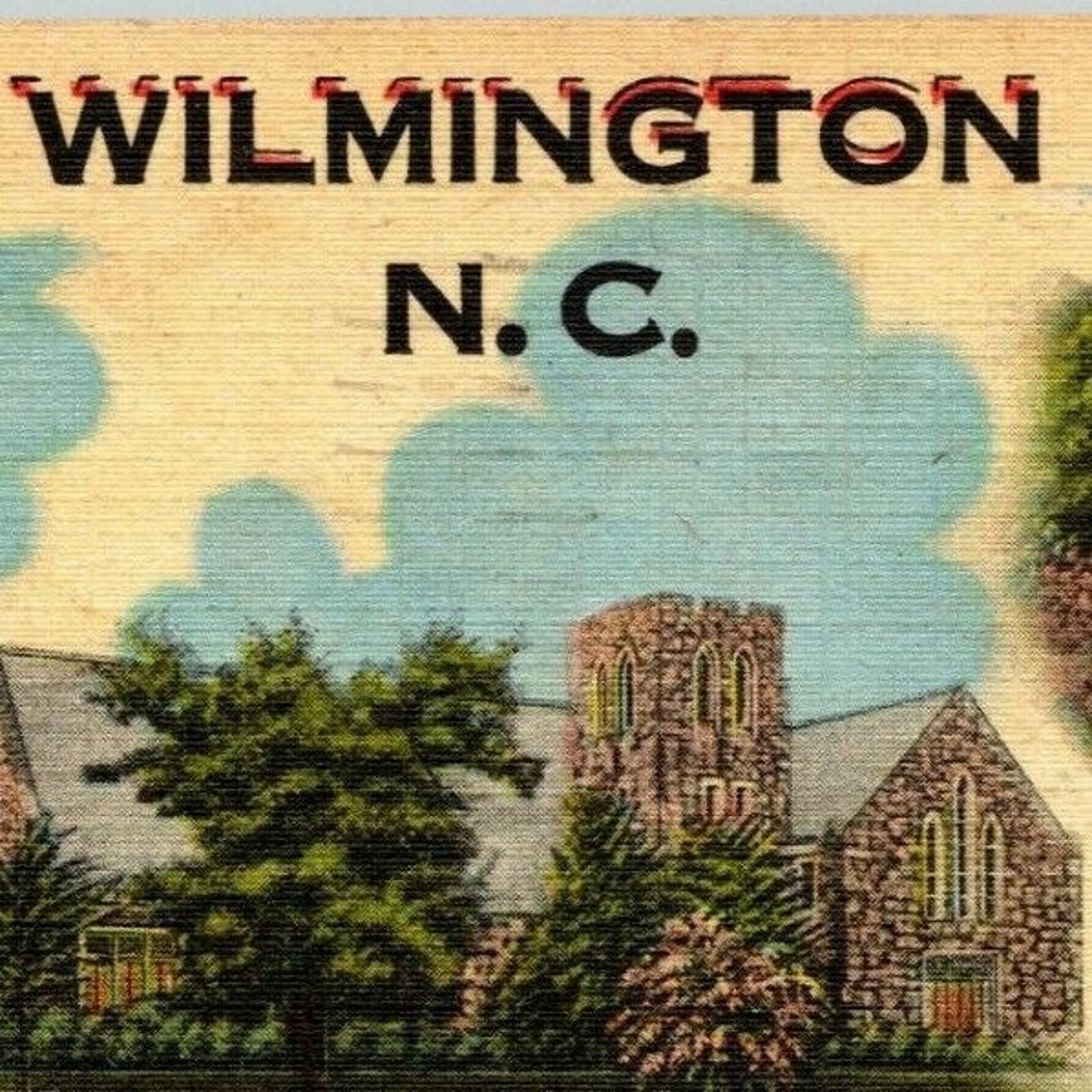 Vintage Linen Multi-View Postcard Wilmington NC - Posted 1948 VGC