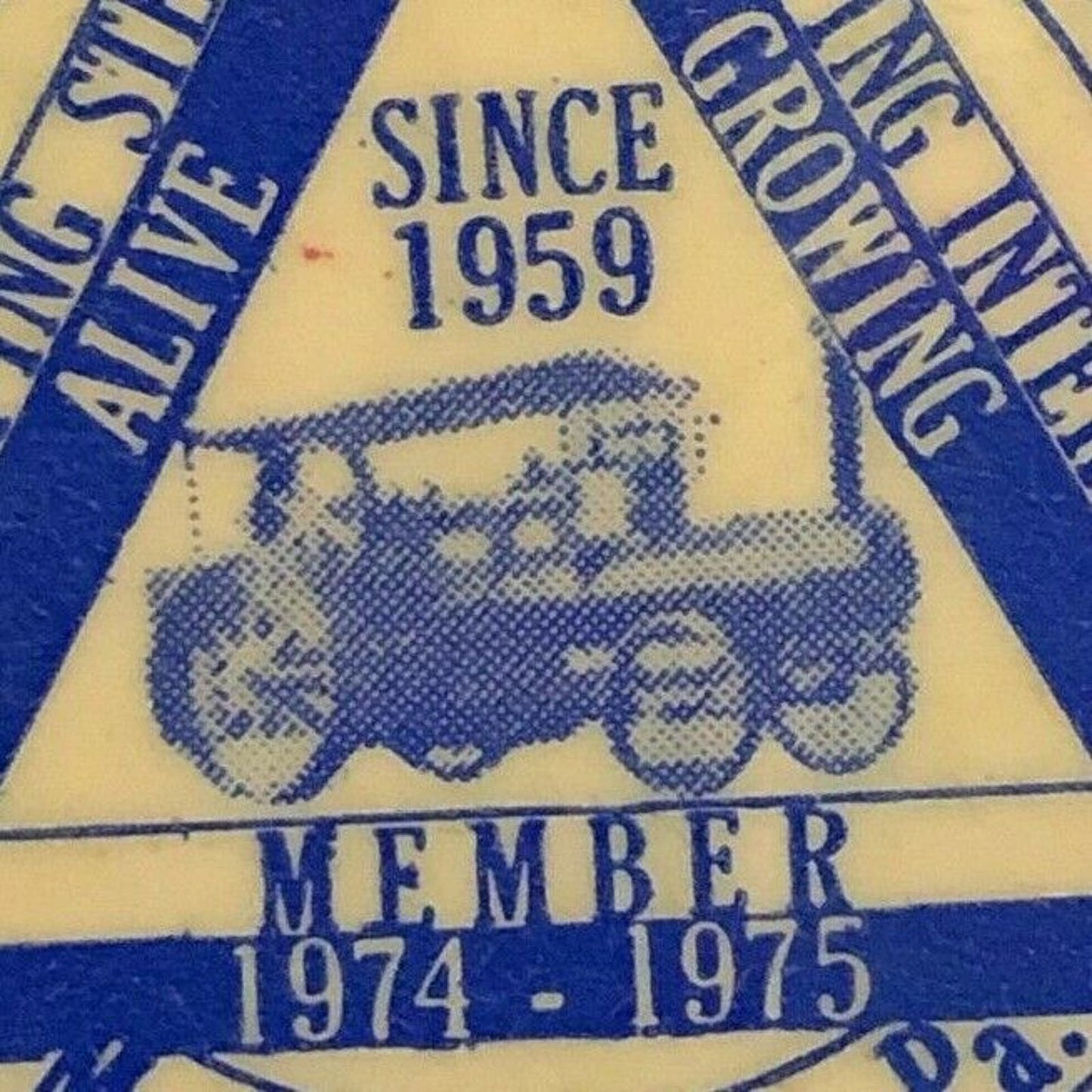 1974-75 Williams Grove Steam Engine Historical Mechanicsburg, PA Pin Back Button