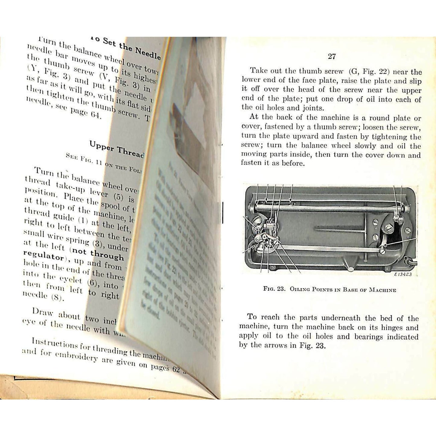 c1941 Singer Sewing Machine Instruction Booklet for Model 66-16 64pp