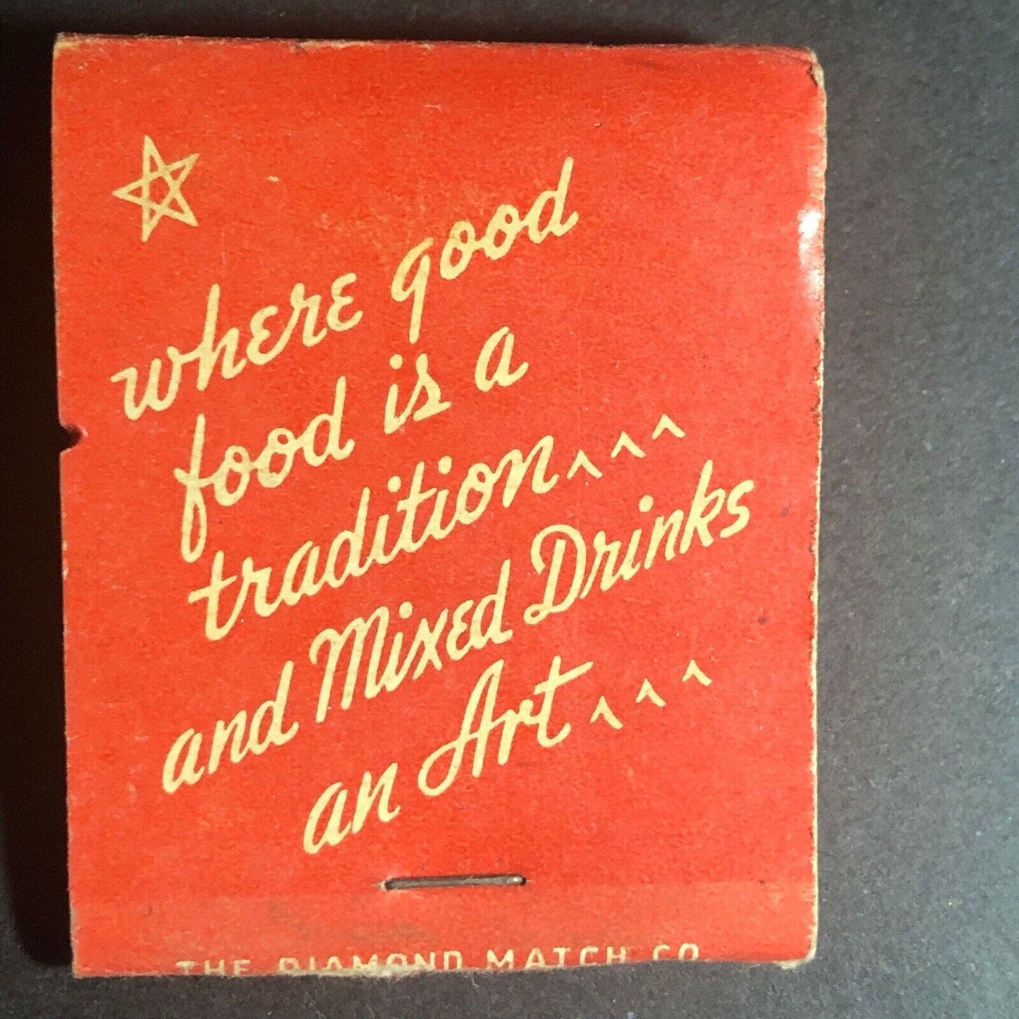 Vintage 1940's-50's Matchbook "Bedell's Sacramento" Restaurant