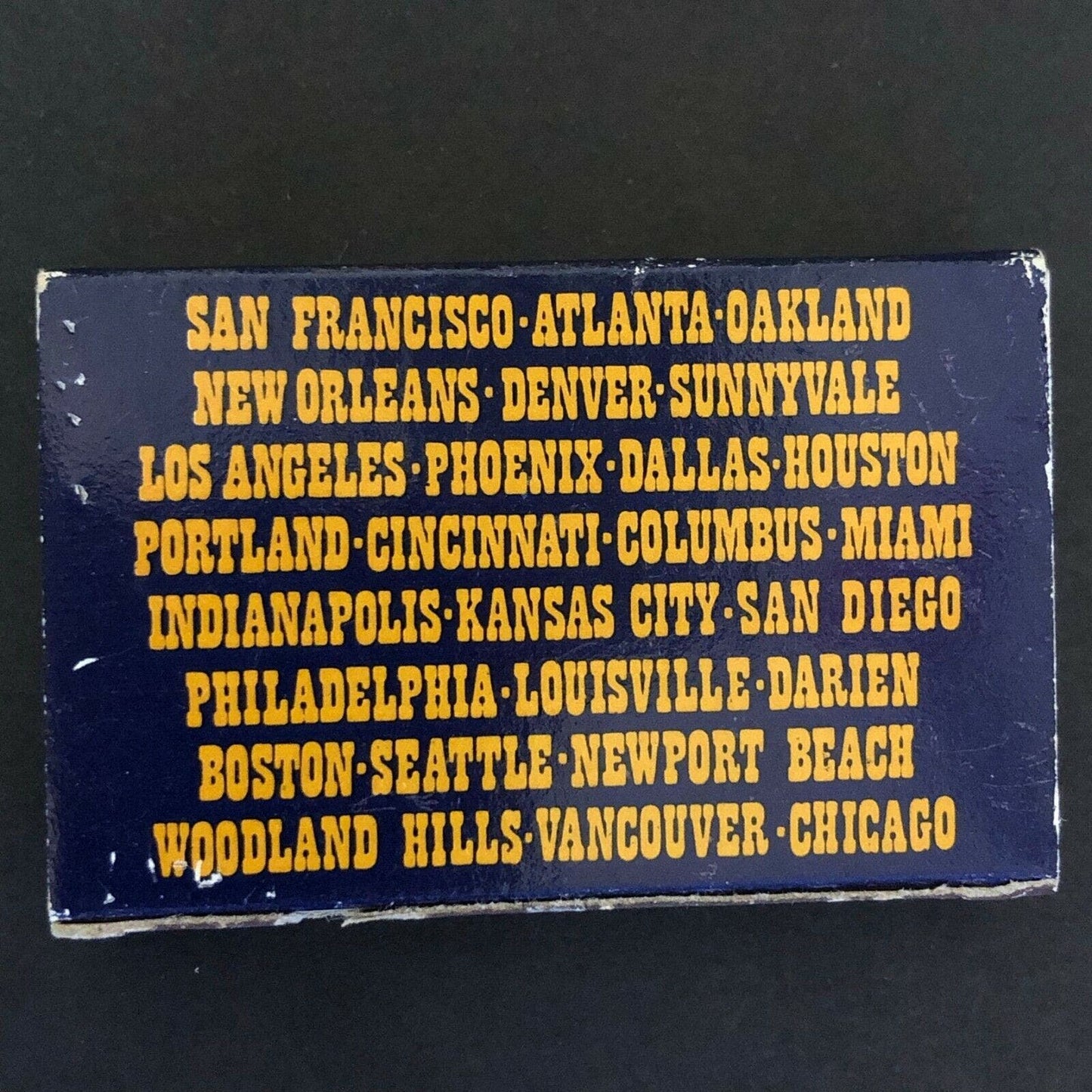 c1990's Vintage Wooden Matchbox / Matchbook "Victoria Station" Many Cities