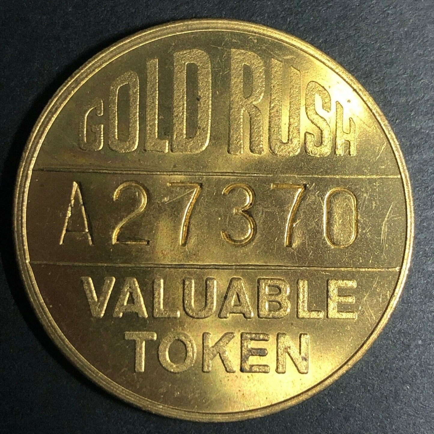 Brass 32mm Numbered GE General Electric Tubes "Gold Rush" Token Fauver VGC