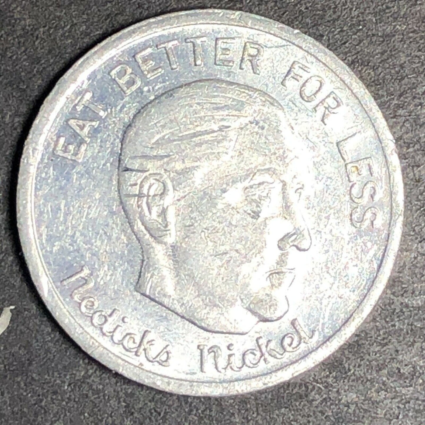 19.2mm 1959 Nedick's "Eat Better For Less" "Redeemable For 5c" Aluminum Token