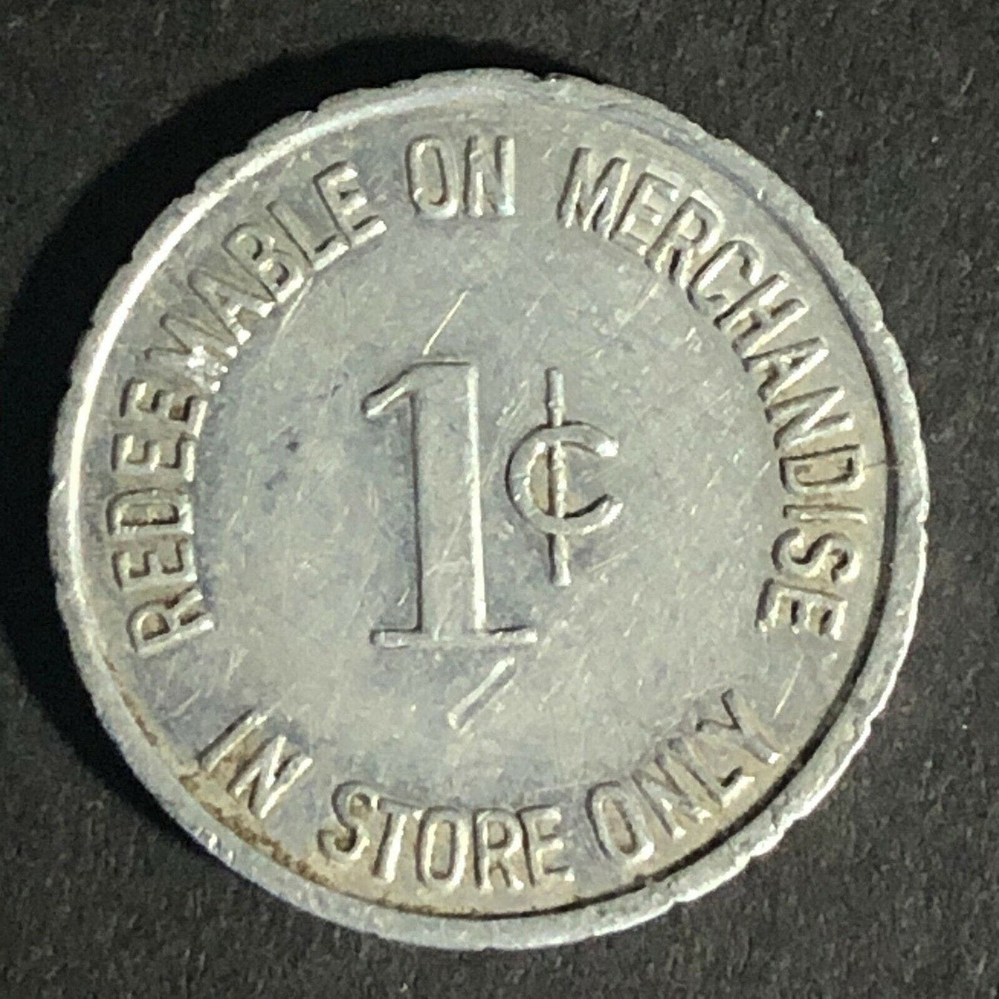 Eastern Tire Co. Lackawanna, NY 1c Redeemable on Merchandise Alum Token 22.25mm