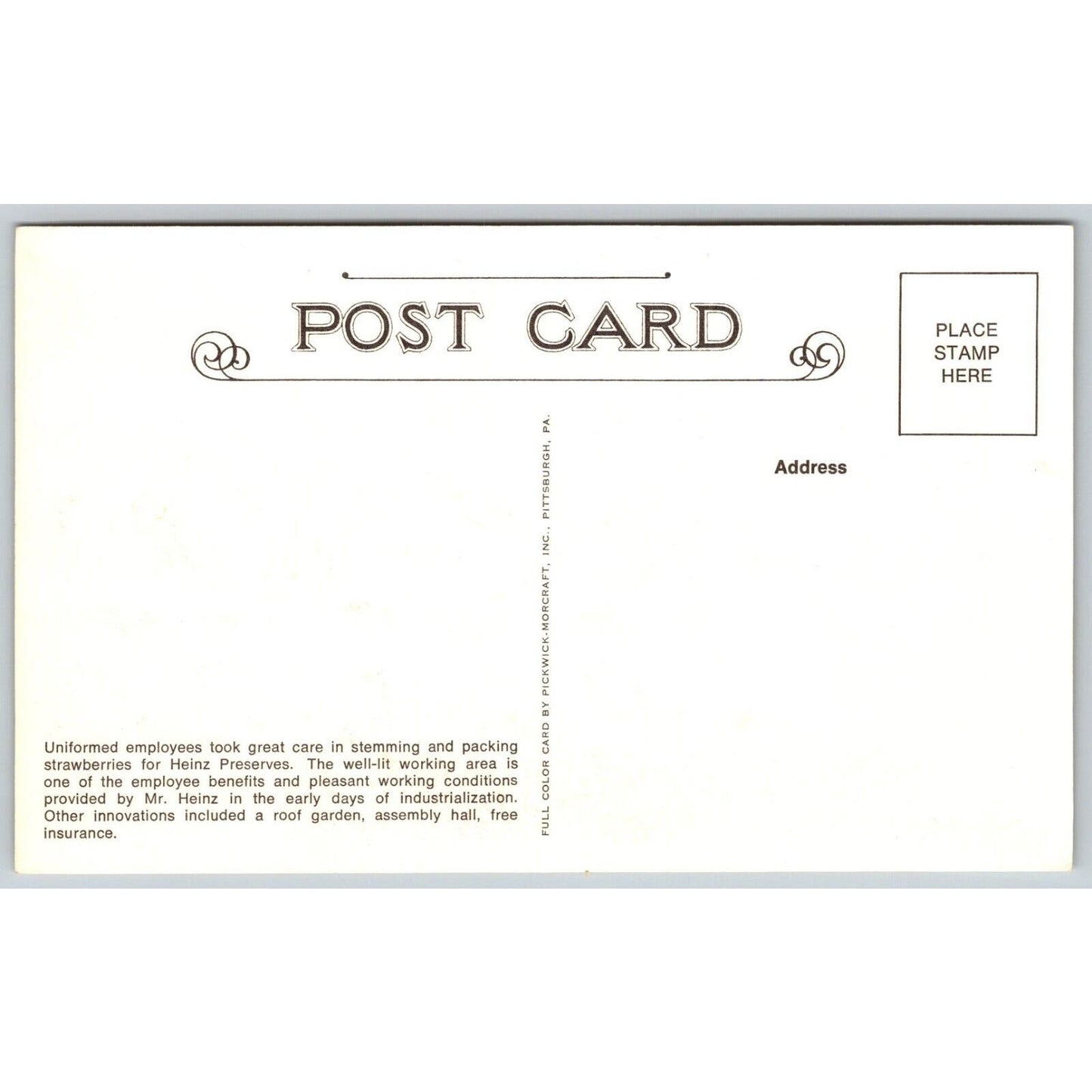 Heinz "Strawberry Day" Advertising Postcard UP c1969 Reprint