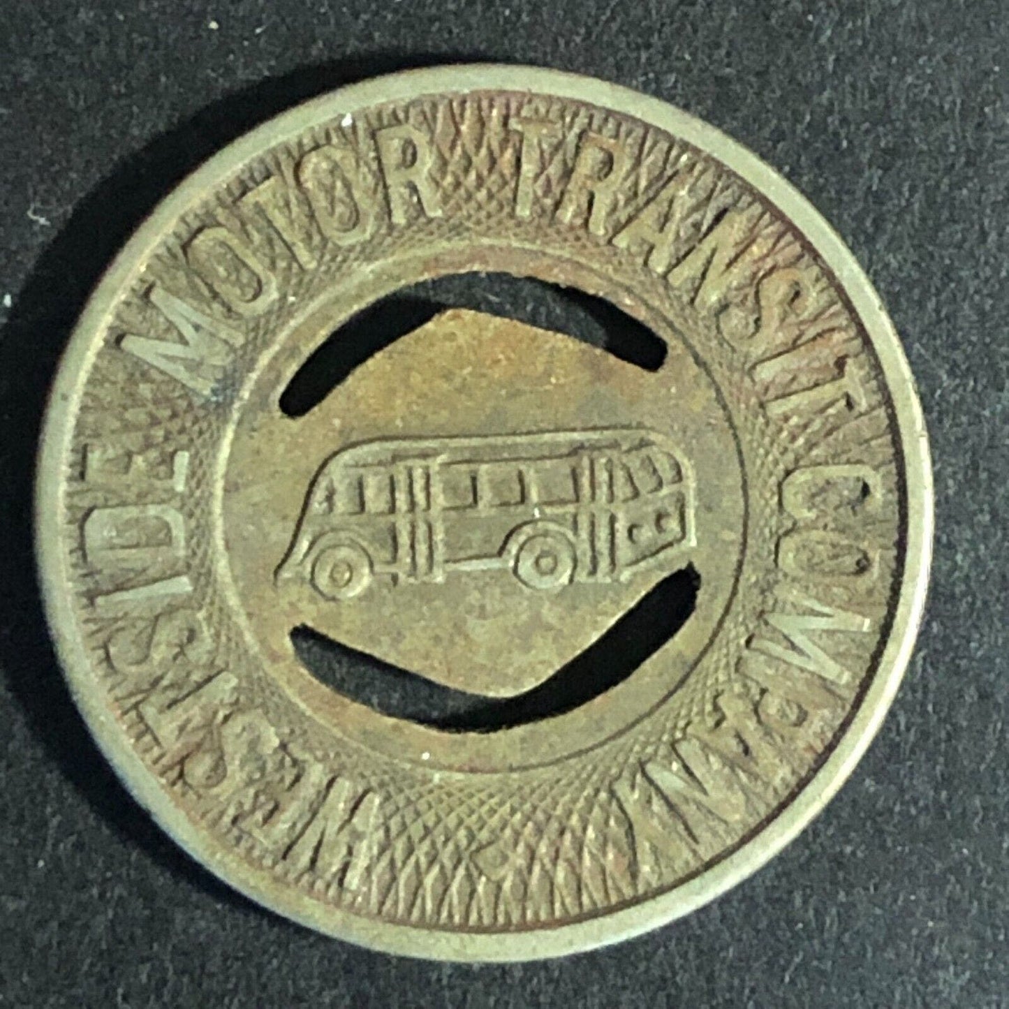 Westside Motor Transit Co. (Charleroi, PA) WM Bridge Toll Token 23mm