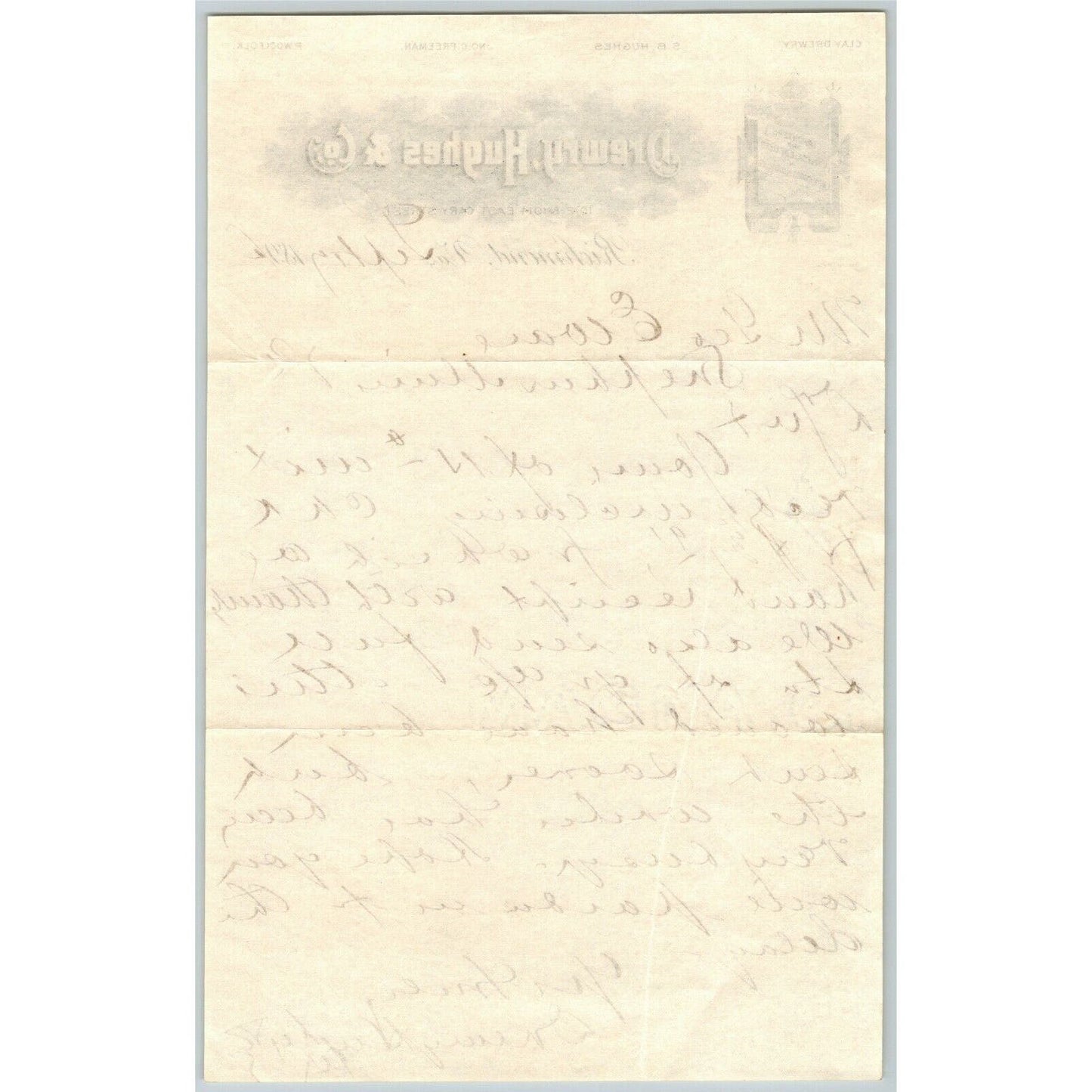 Drewry, Hughes & Co. (Dry Goods) Letterhead Richmond, VA to: Geo. E. Wear 1896