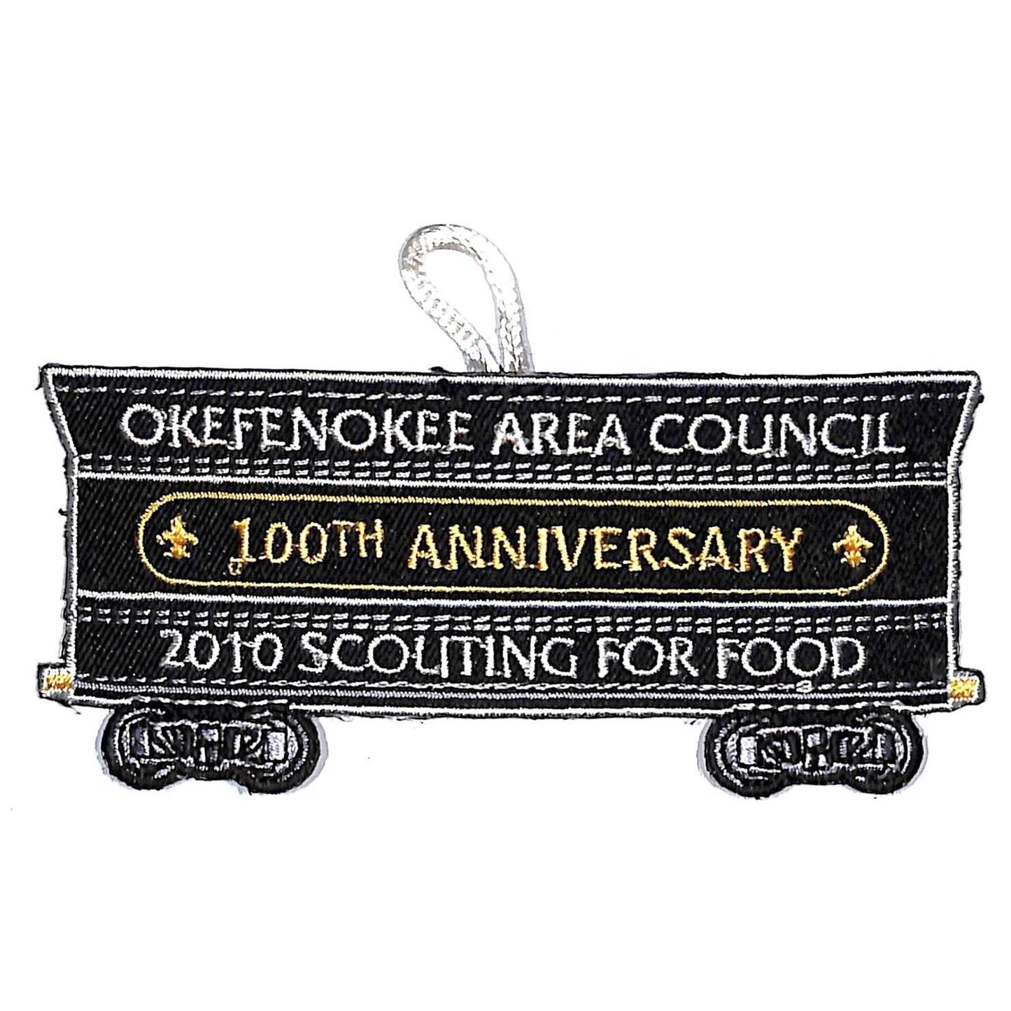 BSA Patch Okefenokee Area Council 100th Anniv. Railroad 2010 Scouting for Food