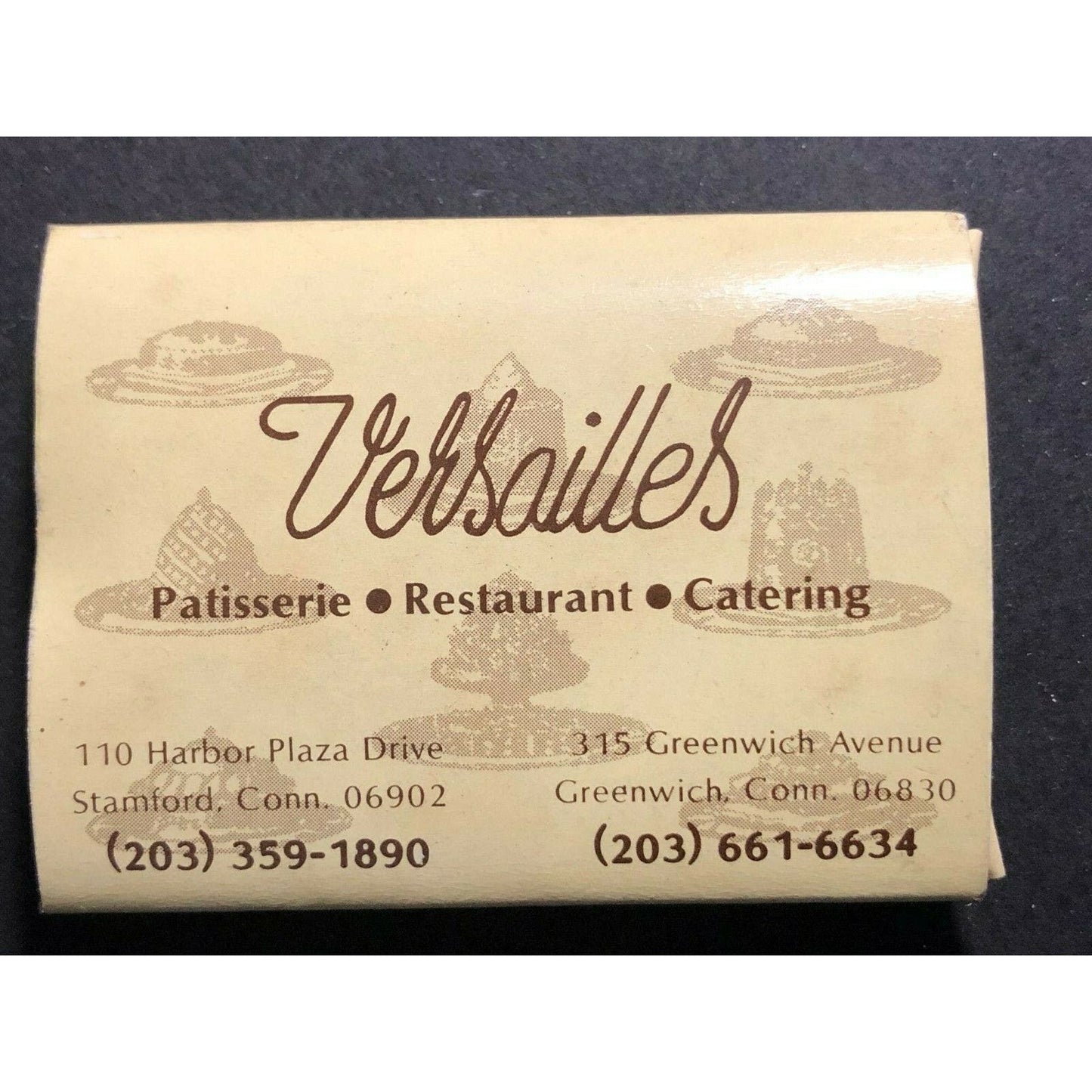 c1970's-80's Vintage Full Matchbook Versailles Restaurant Stamford Greenwich