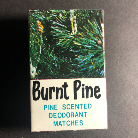1 "Brunt Pine" Deodorant Matches Matchbox Matchbook c1968 Scarce w/ Outer Box