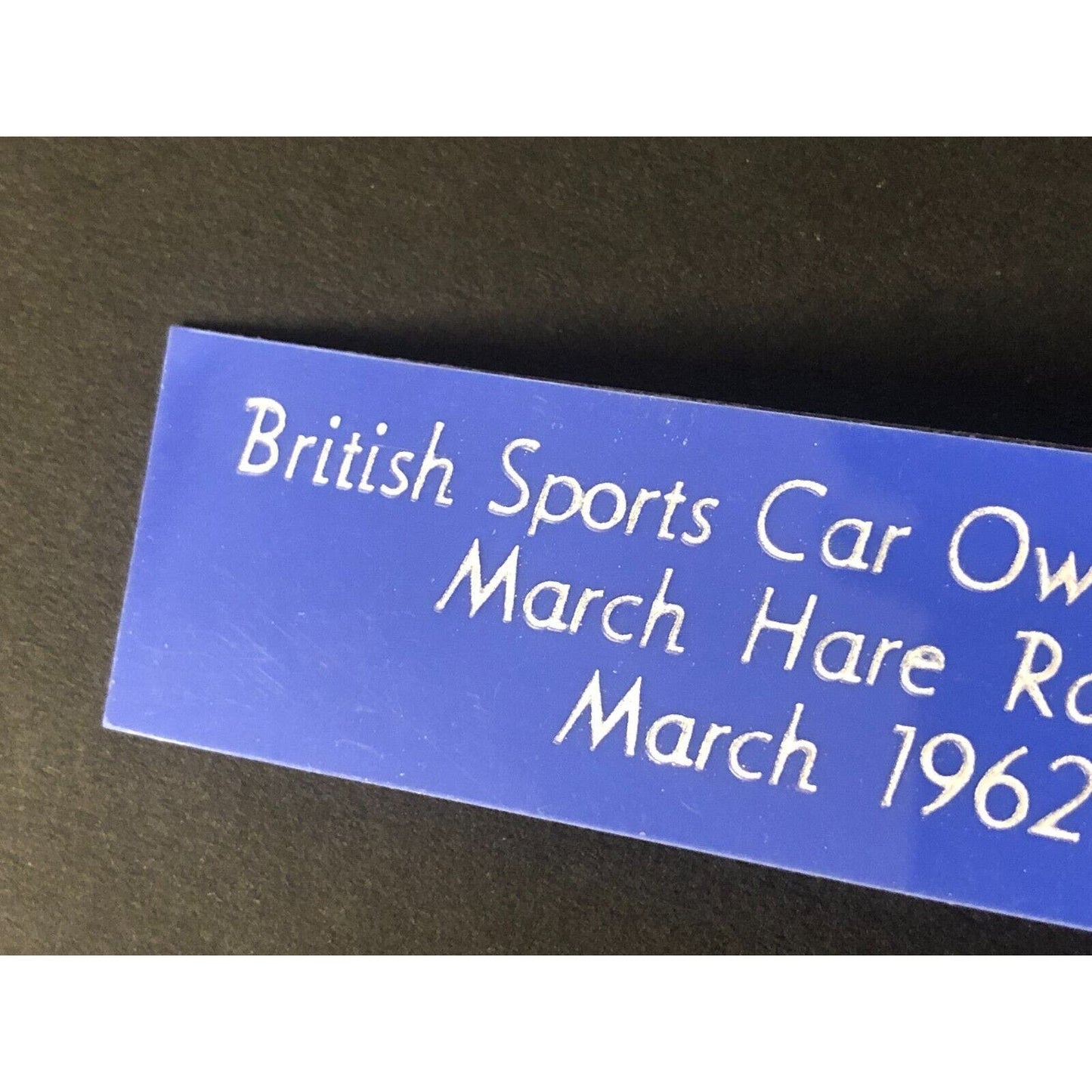 BSCOA March Hare Rallye 1962 Auto Racing Wall Plaque