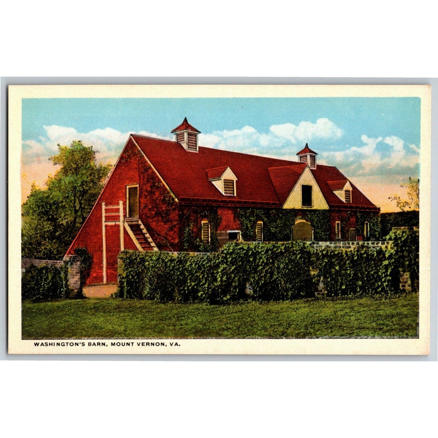 Washington's Barn, Mount Vernon, VA - Vintage Postcard - NP