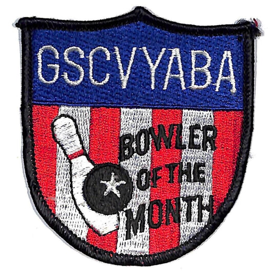 Bowler Of The Month GSCVYABA Embroidered Bowling Patch