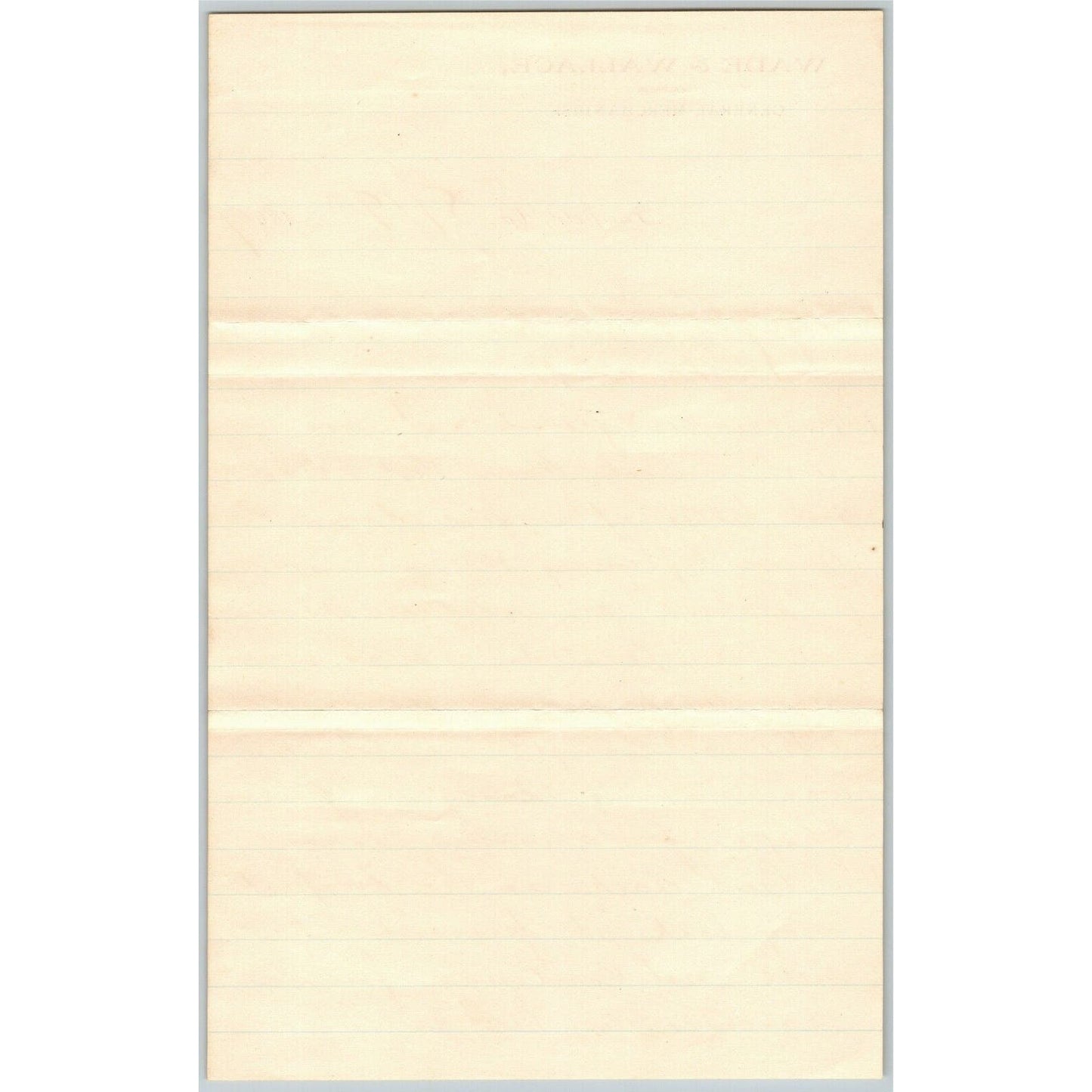 1897 2pp. Scarce Wade & Wallace General Merchandise Fairfield, VA Letterhead